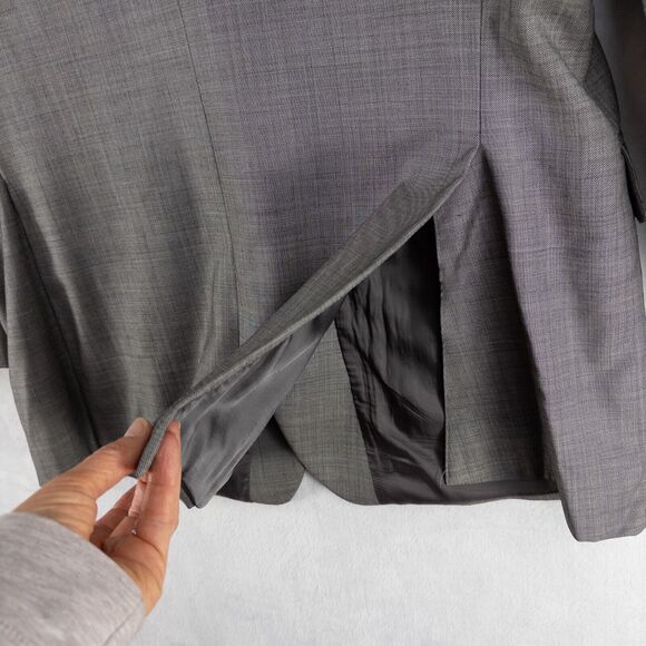 Lauren Ralph Lauren Men's 44R Gray Suit Jacket Blazer 3 Button 100% Wool Classic - Picture 9 of 11